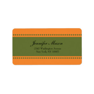 Flower power - yellow and green address labels