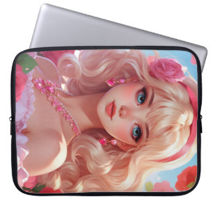 Flower princess laptop sleeve