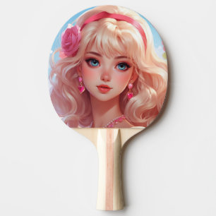 Flower princess ping pong paddle