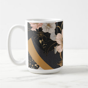 flower print coffee mug