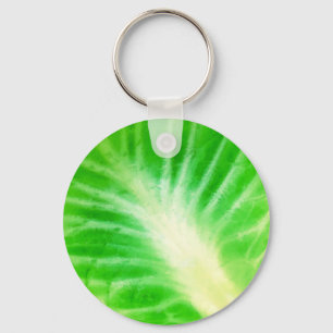 flower print initial D Key Ring