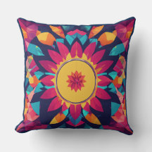 Flower print Throw Pillow