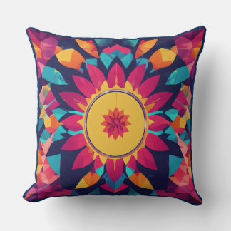 Flower print Throw Pillow