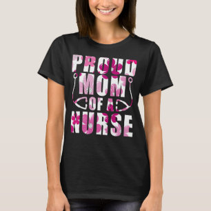 Flower Proud Mum Nurse Healthcare Worker Cns Clini T-Shirt