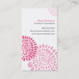 Flower Puff Pink Business Card