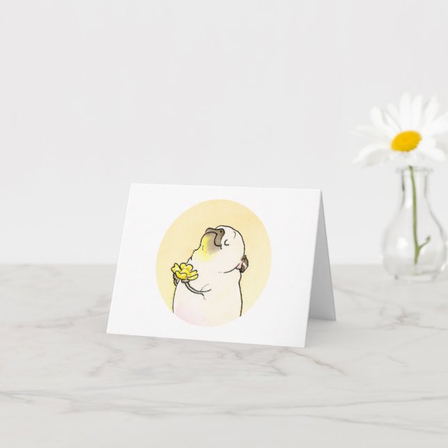 Flower Pugs: Buttercup Card (Small Plant)