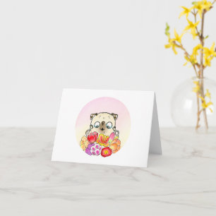Flower Pugs: Tulip Bouquet Card