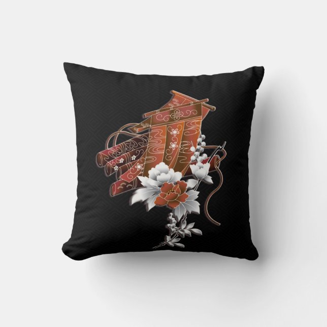 Flower raft japanese pattern cushion (Front)