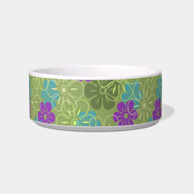 Flower Rain Hawaiian Pet Bowls (Right)