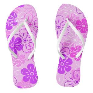 Flower Rain Hawaiian Retro Floral Jandals
