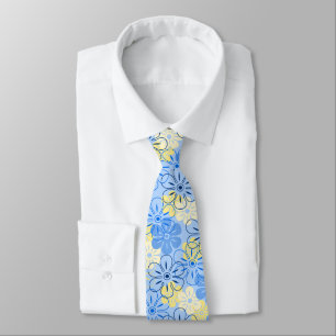 Flower Rain Hawaiian Two-sided Printed Tie