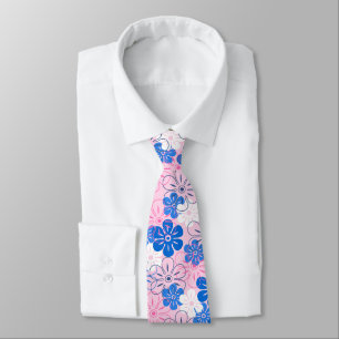 Flower Rain Hawaiian Two-sided Printed Tie