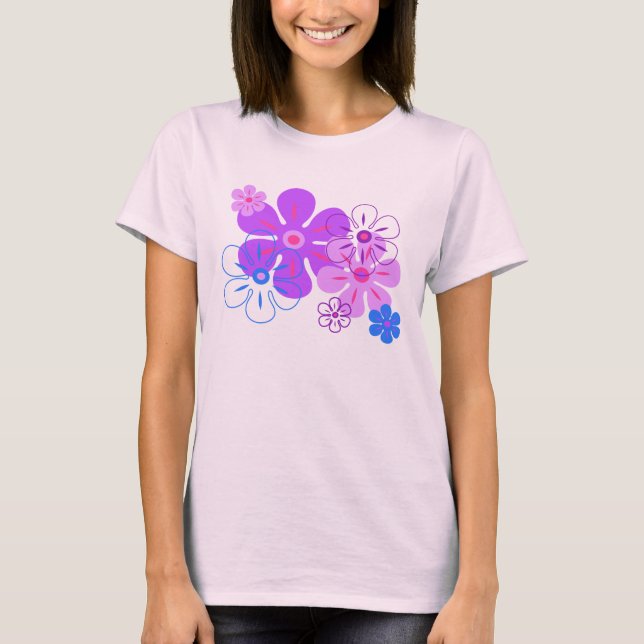 Flower Rain Tropical Gal's T-Shirts (Front)