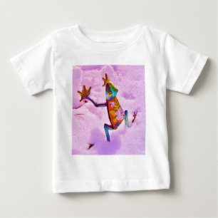 Flower rainbow frog on orchid colour snow baby T-Shirt