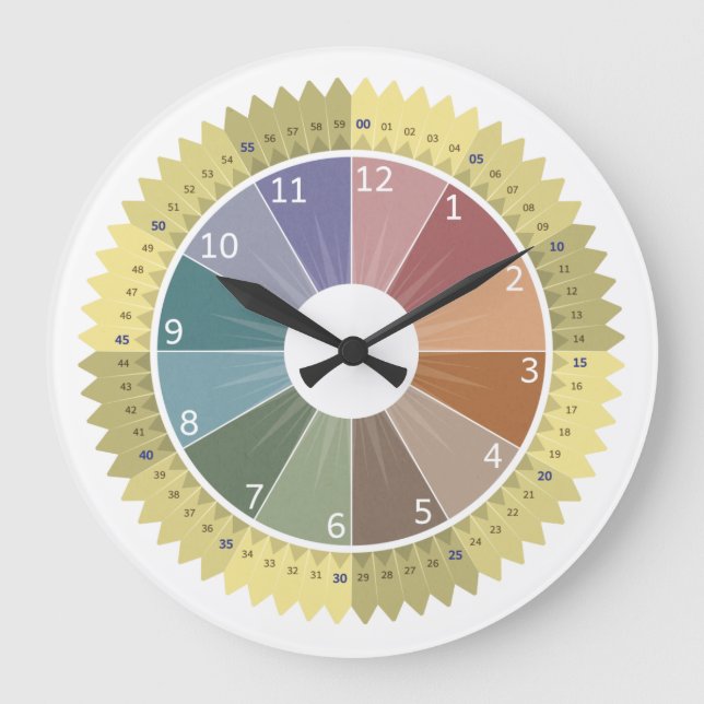 Flower Rainbow Teaching and Learning Clock (Front)