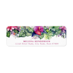 Flower Return Address Labels