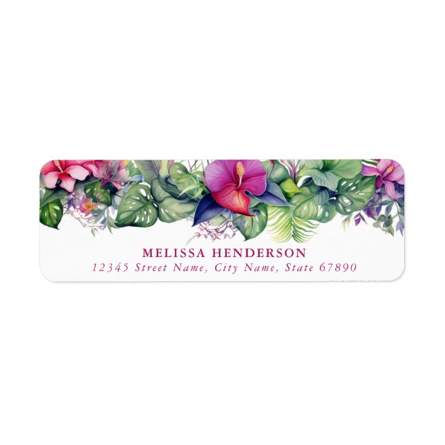 Flower Return Address Labels (Front)