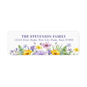Flower Return Address Labels
