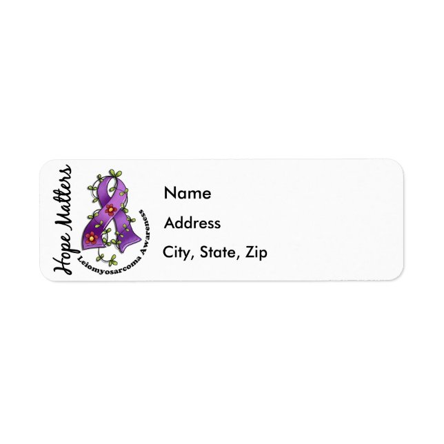 Flower Ribbon 4 Hope Matters Leiomyosarcoma (Front)