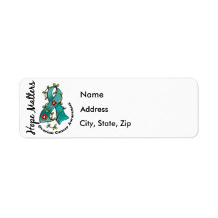 Flower Ribbon 4 Hope Matters Ovarian Cancer