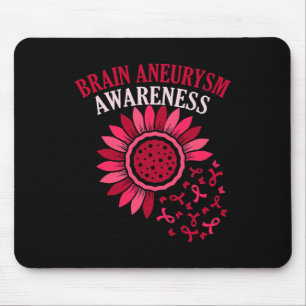 Flower Ribbon Brain Aneurysm Awareness Month Suppo Mouse Pad
