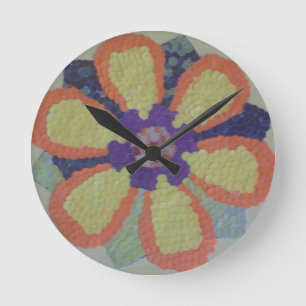 Flower Round Clock