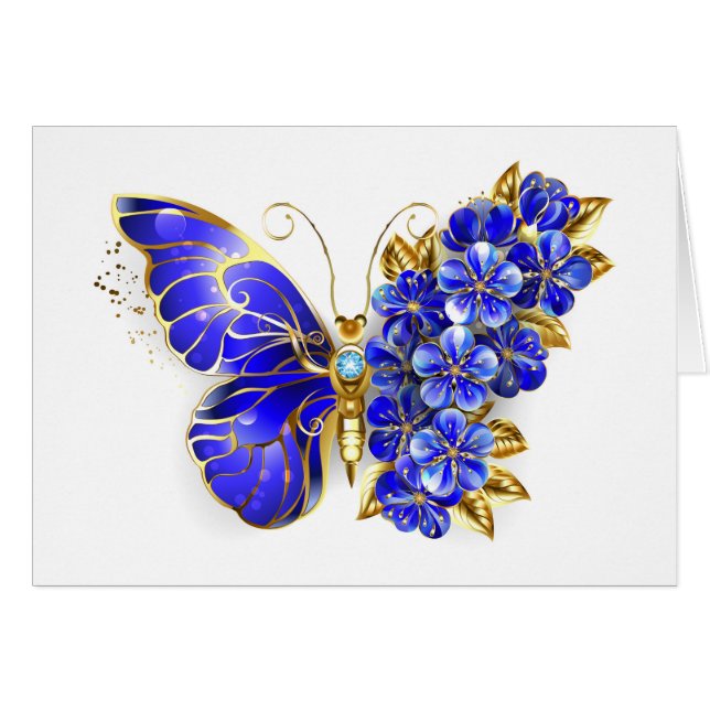 Flower Sapphire Butterfly (Front Horizontal)