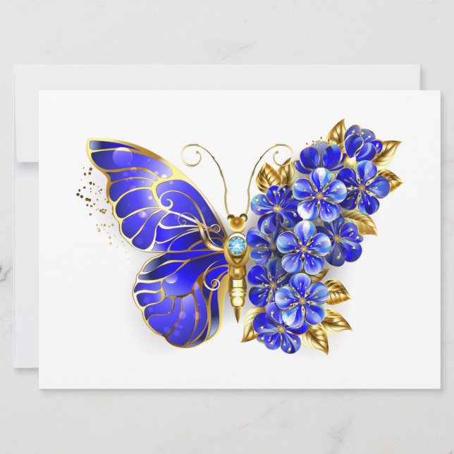 Flower Sapphire Butterfly Announcement (Front)