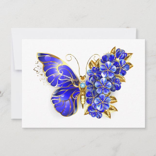 Flower Sapphire Butterfly Announcement (Front)