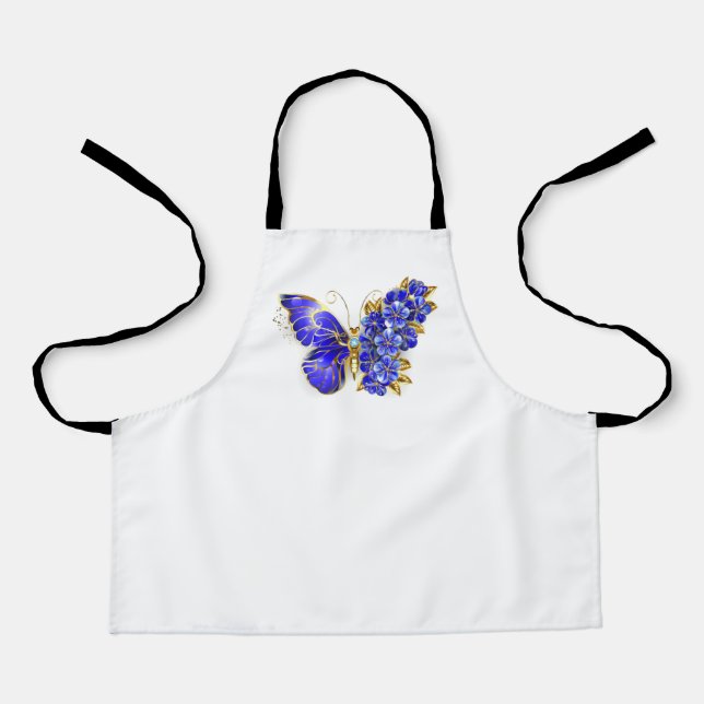 Flower Sapphire Butterfly Apron (Front)