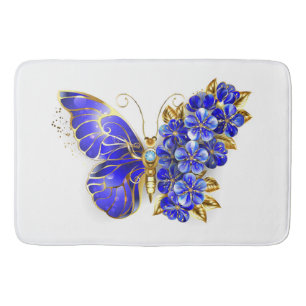 Flower Sapphire Butterfly Bath Mat
