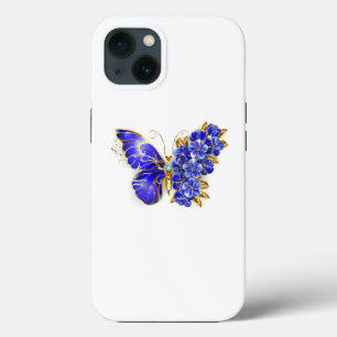 Flower Sapphire Butterfly iPhone 13 Case