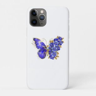 Flower Sapphire Butterfly Case-Mate iPhone Case