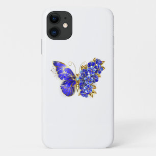 Flower Sapphire Butterfly Case-Mate iPhone Case