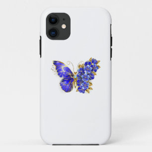 Flower Sapphire Butterfly Case-Mate iPhone Case