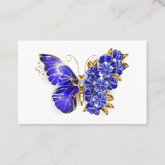 Flower Sapphire Butterfly Discount Card (Front)
