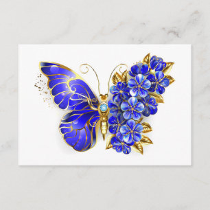 Flower Sapphire Butterfly Enclosure Card