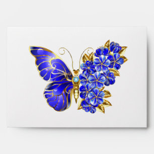 Flower Sapphire Butterfly Envelope