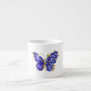 Flower Sapphire Butterfly Espresso Cup