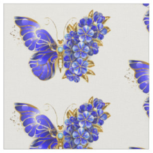 Flower Sapphire Butterfly Fabric