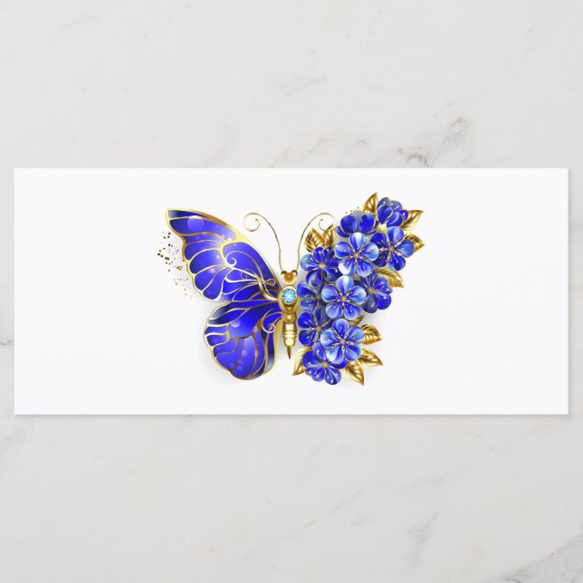 Flower Sapphire Butterfly Menu (Front)