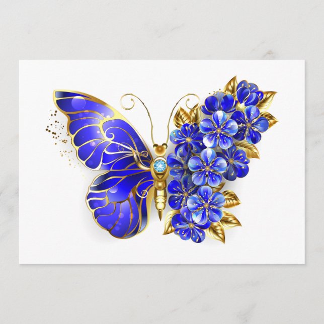 Flower Sapphire Butterfly Menu (Front)