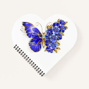 Flower Sapphire Butterfly Notebook