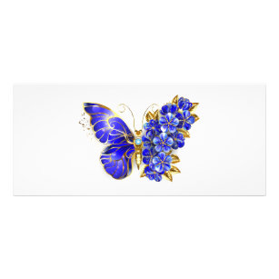 Flower Sapphire Butterfly Rack Card