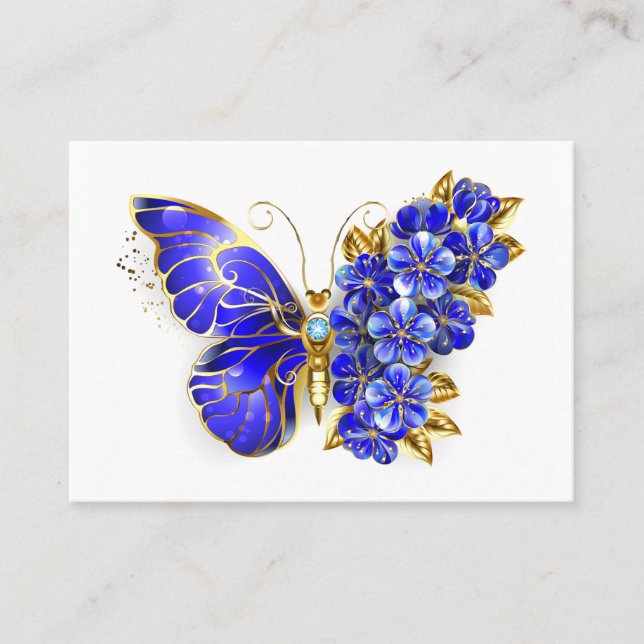 Flower Sapphire Butterfly Referral Card (Front)
