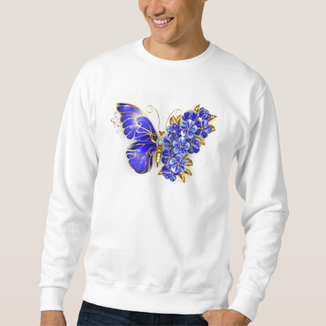Flower Sapphire Butterfly Sweatshirt (Front)