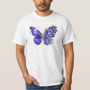 Flower Sapphire Butterfly T-Shirt