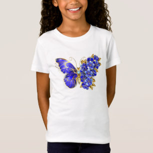 Flower Sapphire Butterfly T-Shirt