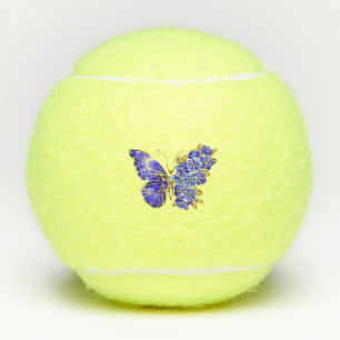 Flower Sapphire Butterfly Tennis Balls