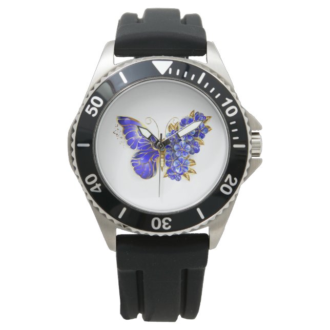 Flower Sapphire Butterfly Watch (Front)